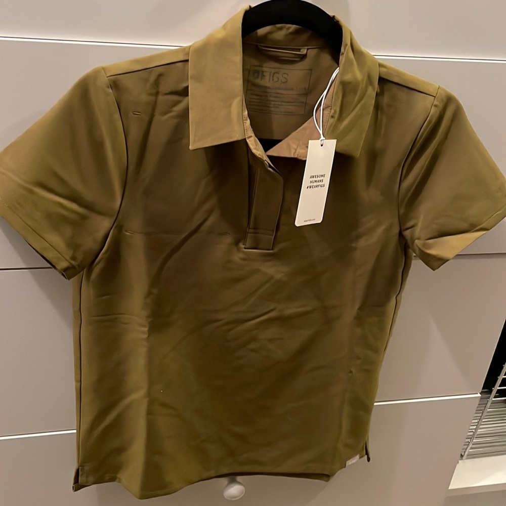 Nala scrub polo top XXS Martini Olive